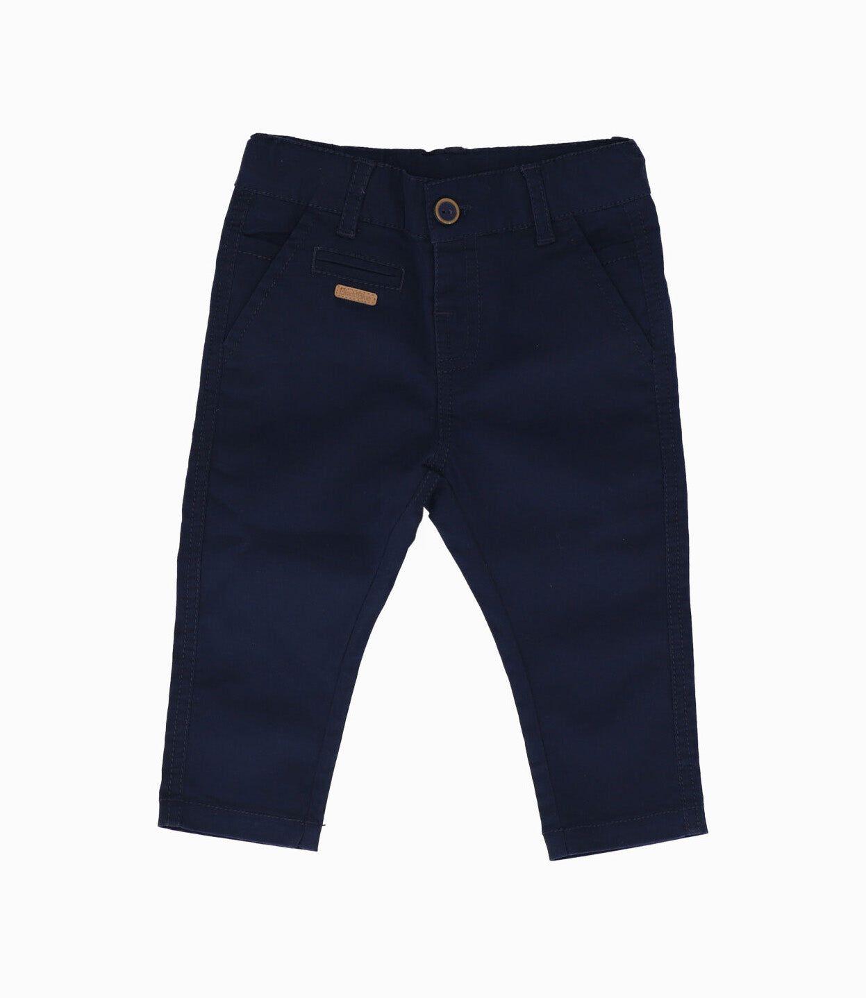Pantalón bebé básico azul marino Black and Blue-0