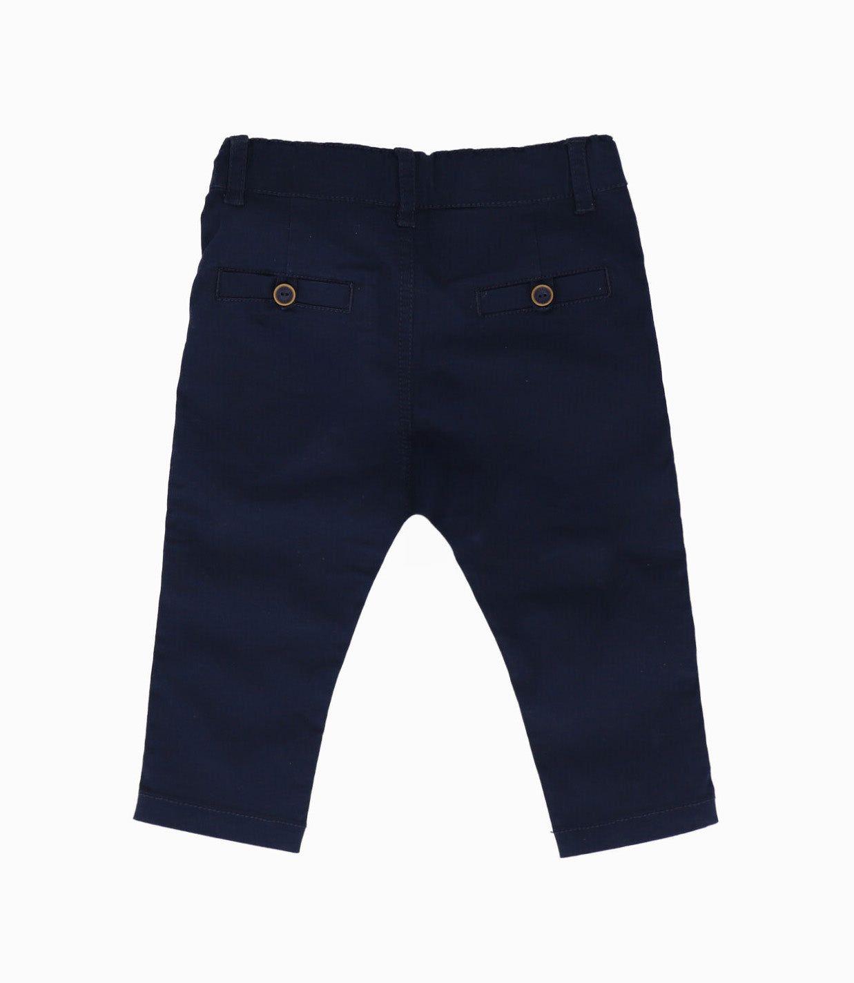 Pantalón bebé básico azul marino Black and Blue-1