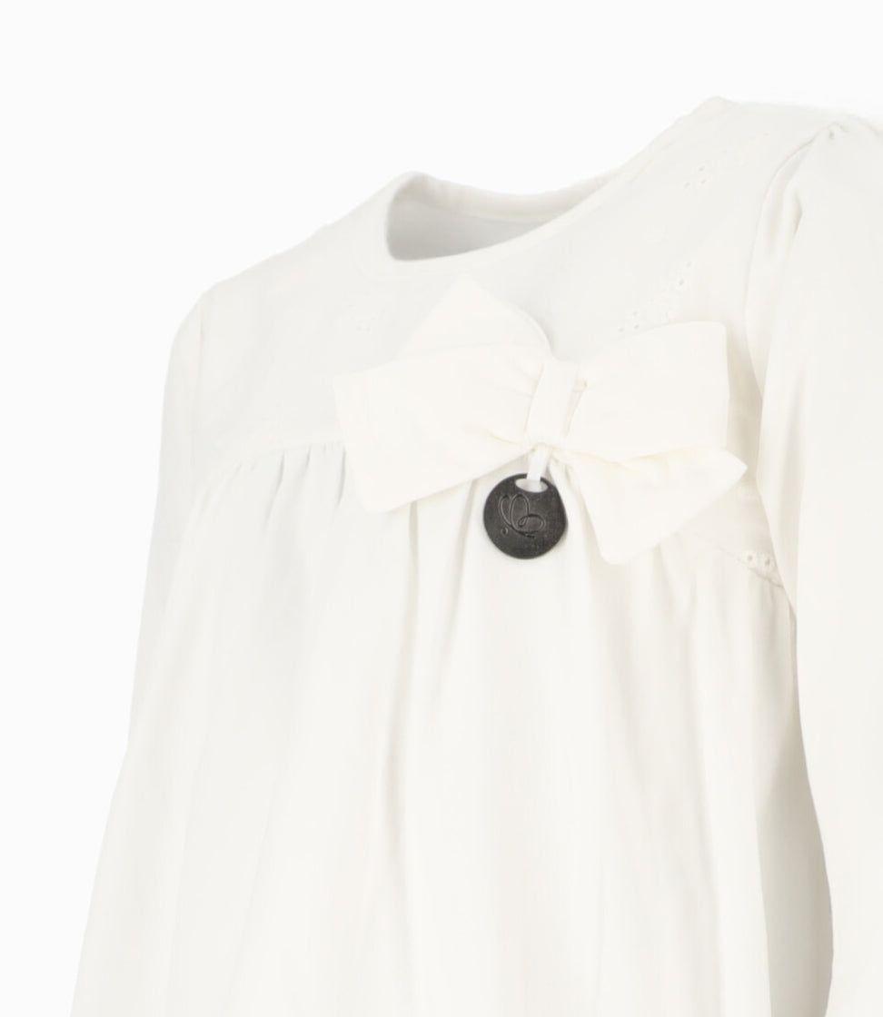 Polera manga larga niña con bordado crudo Limonada-2