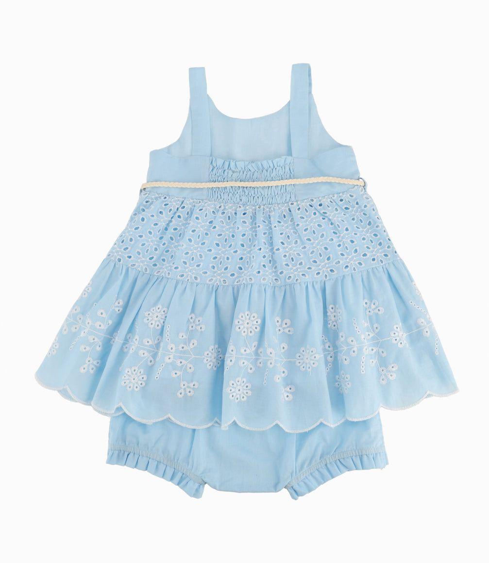Vestido Bebé Niña Con Diseño Celeste-9