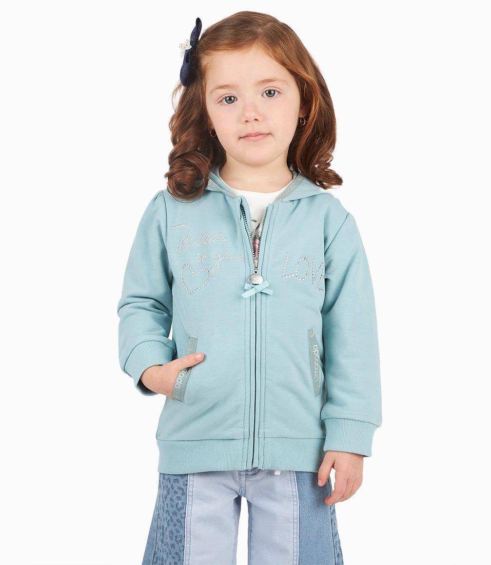 Polerón Bebé Niña Con Gorro Menta-9