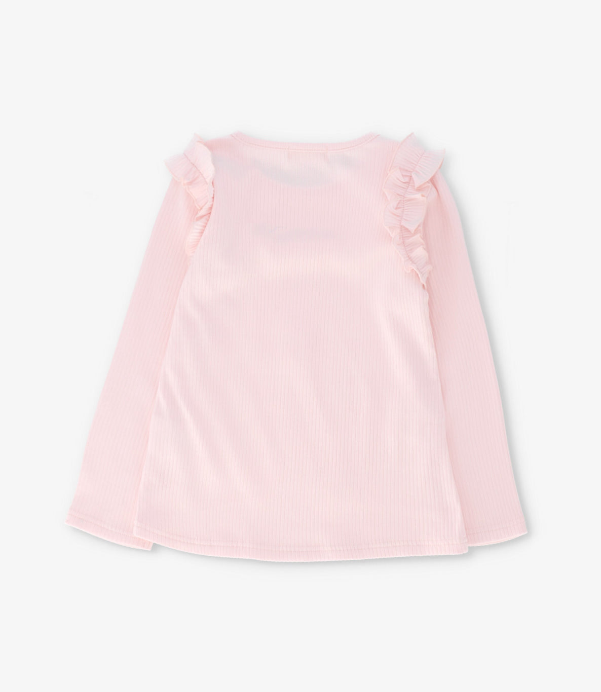 Polera manga larga niña con vuelos palo rosa 4 Kids-1