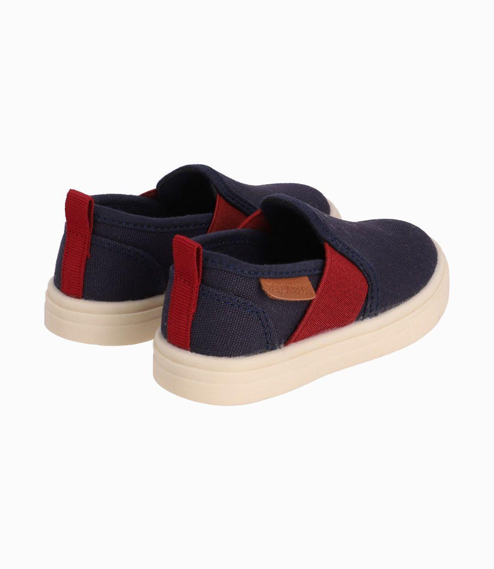 Zapato Bebé Sin Cordones Black and Blue Azul Marino-2