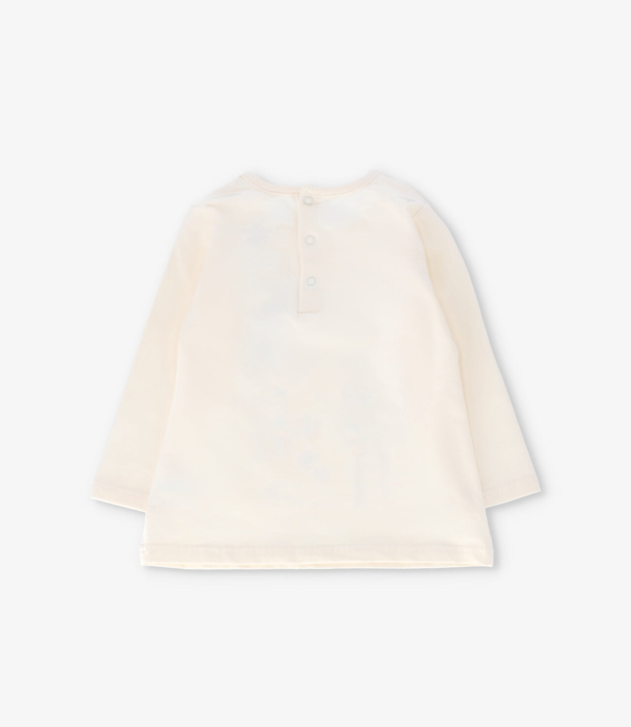 Polera manga larga bebé con gato crudo Limonada-1