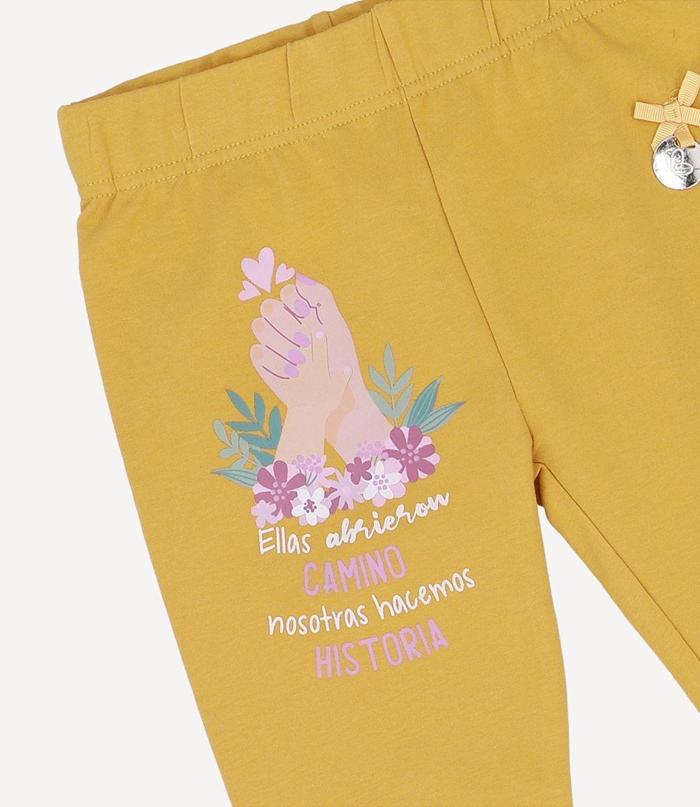 Calza Strong Women Niña Mostaza Limonada-1