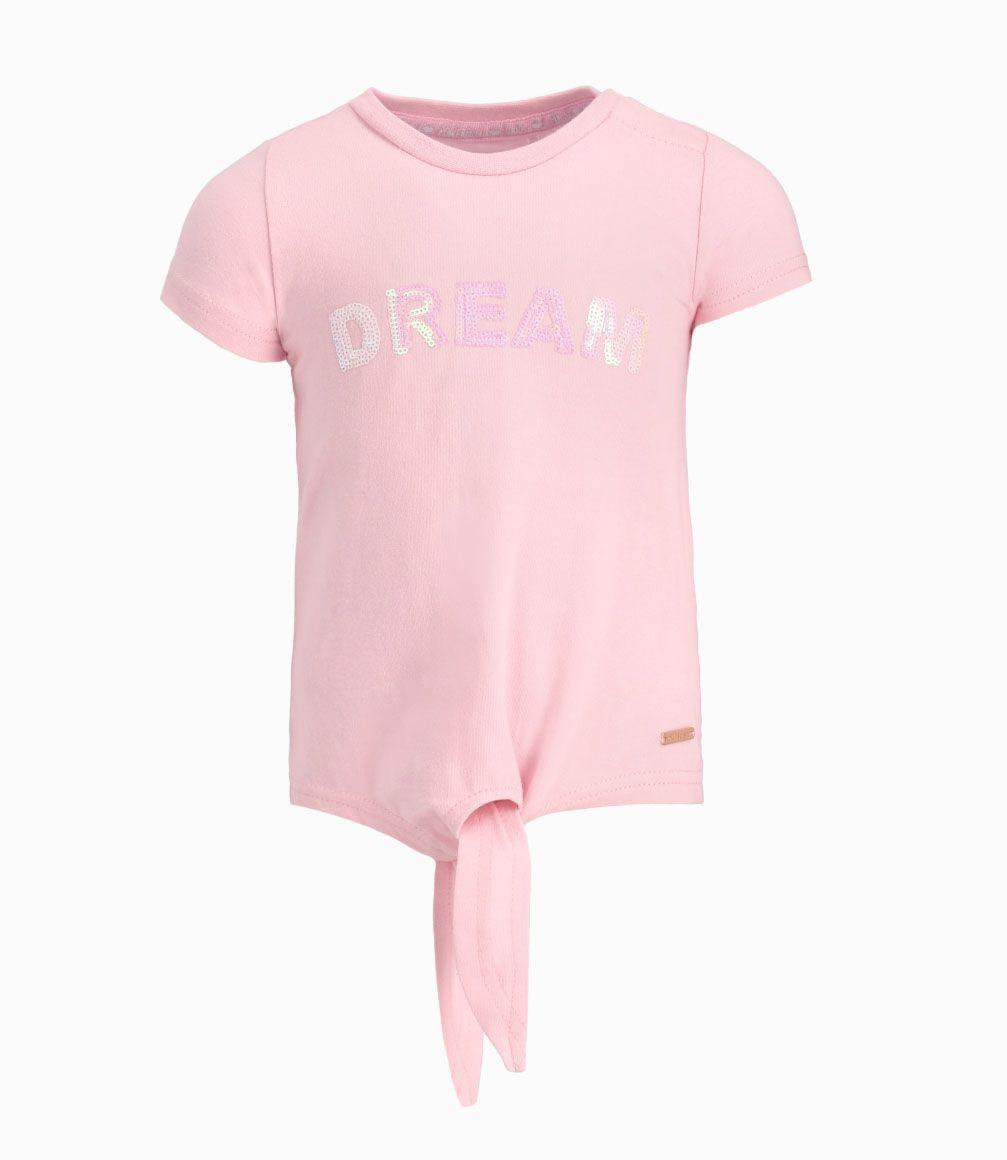 Polera Estampada Con Nudo Niña Algodón Rosado 4 Kids-0