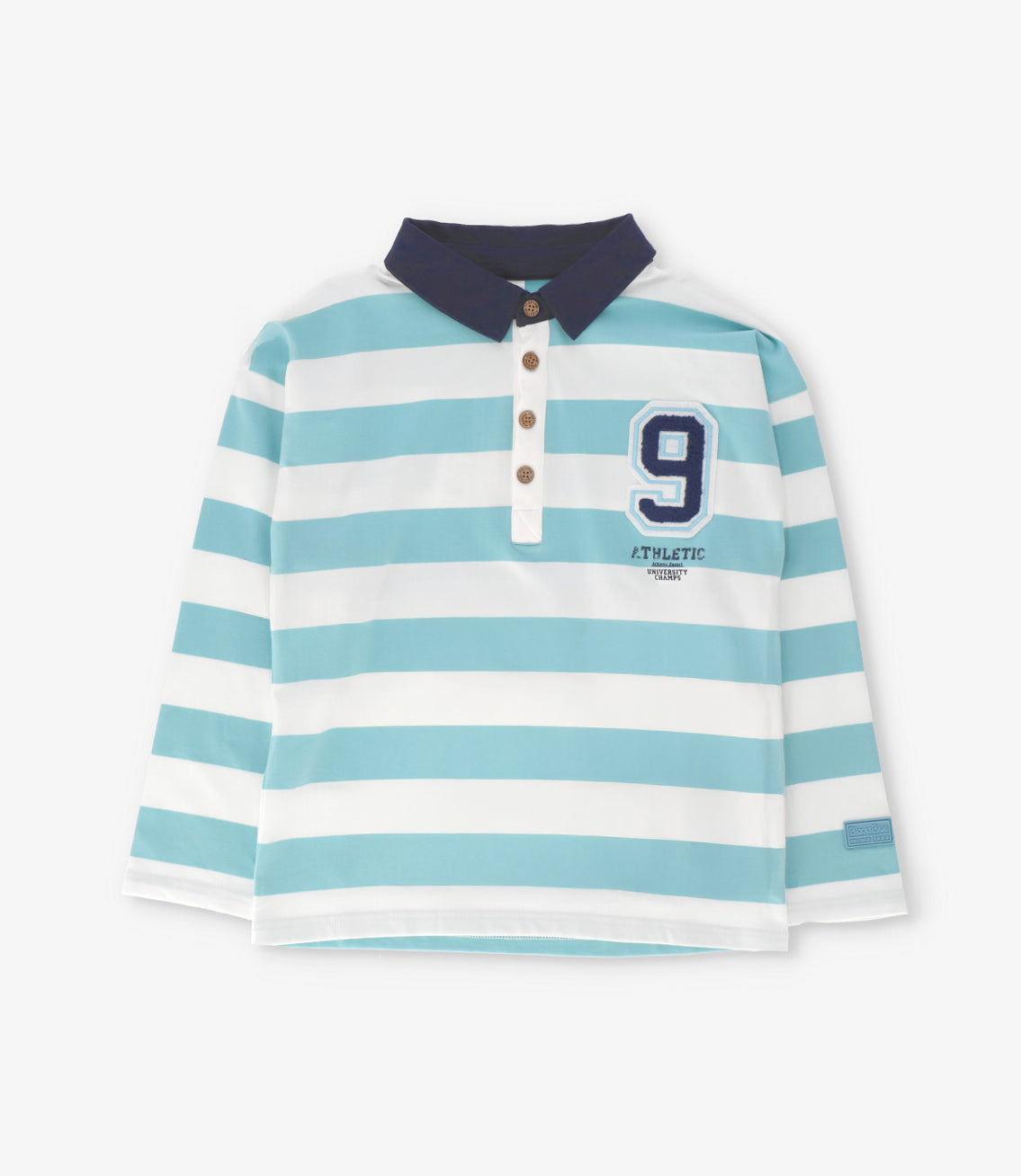 Polera manga larga niño con cuello menta Black and Blue-0