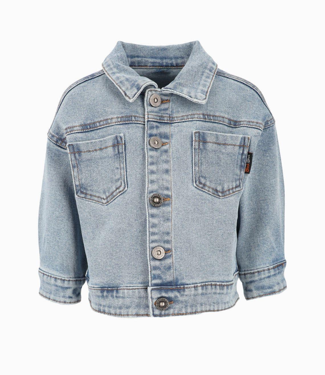 Chaqueta bebé básica Celeste Black and Blue-0