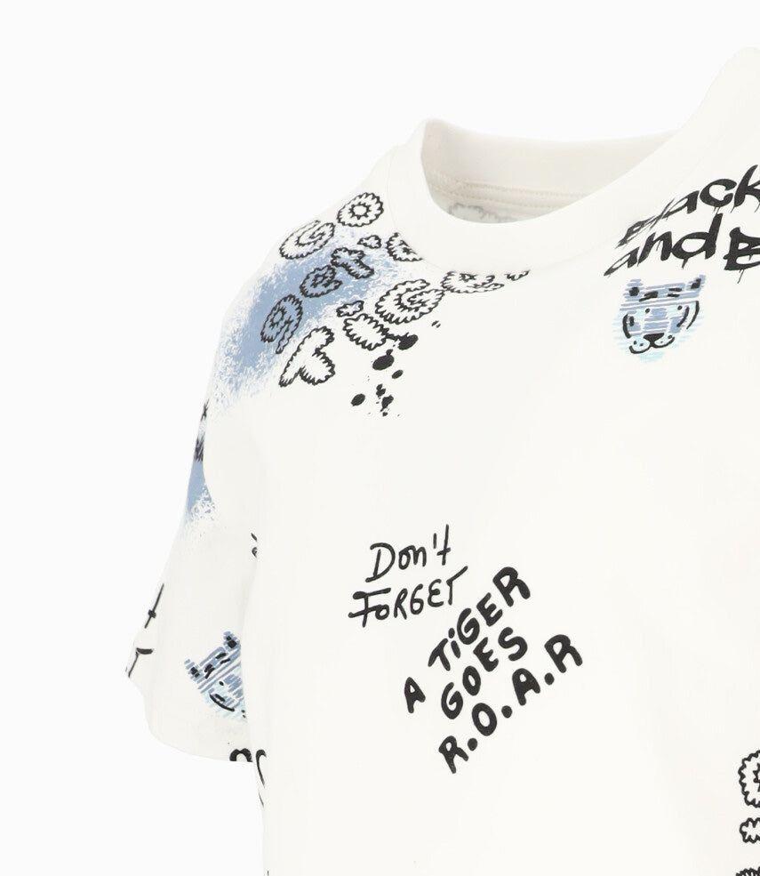 Polera manga corta niño tigre crudo Black and Blue-2
