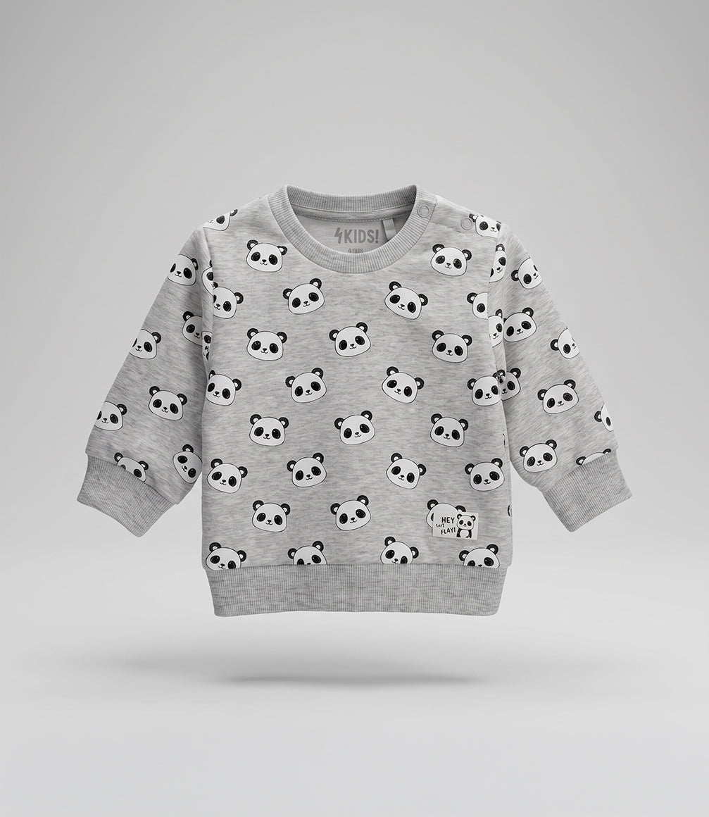 Buzo recién nacido con pandas V13191270262 gris perla 4 Kids-1