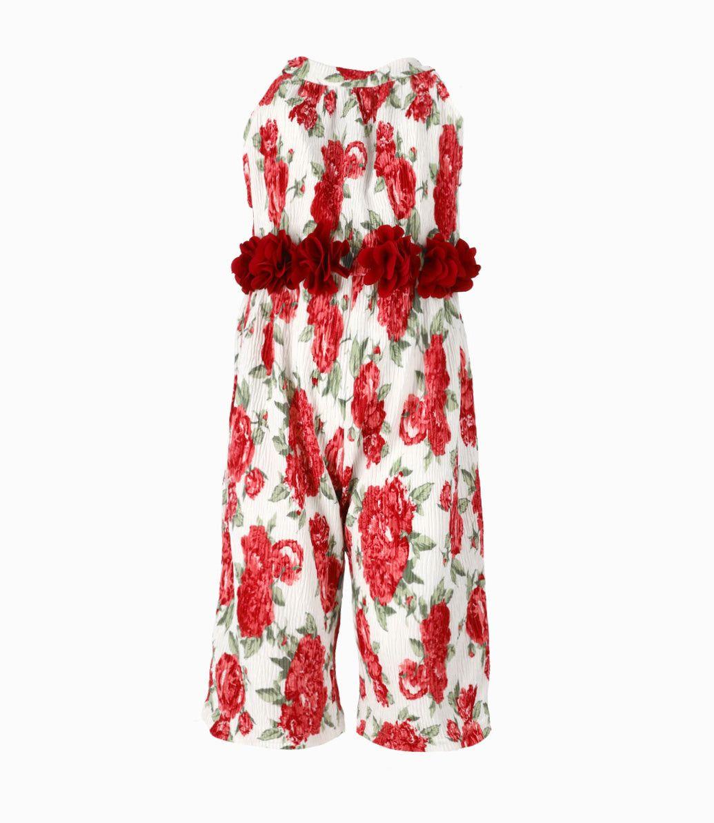 Enterito bebé con cuello halter rojo Limonada-0
