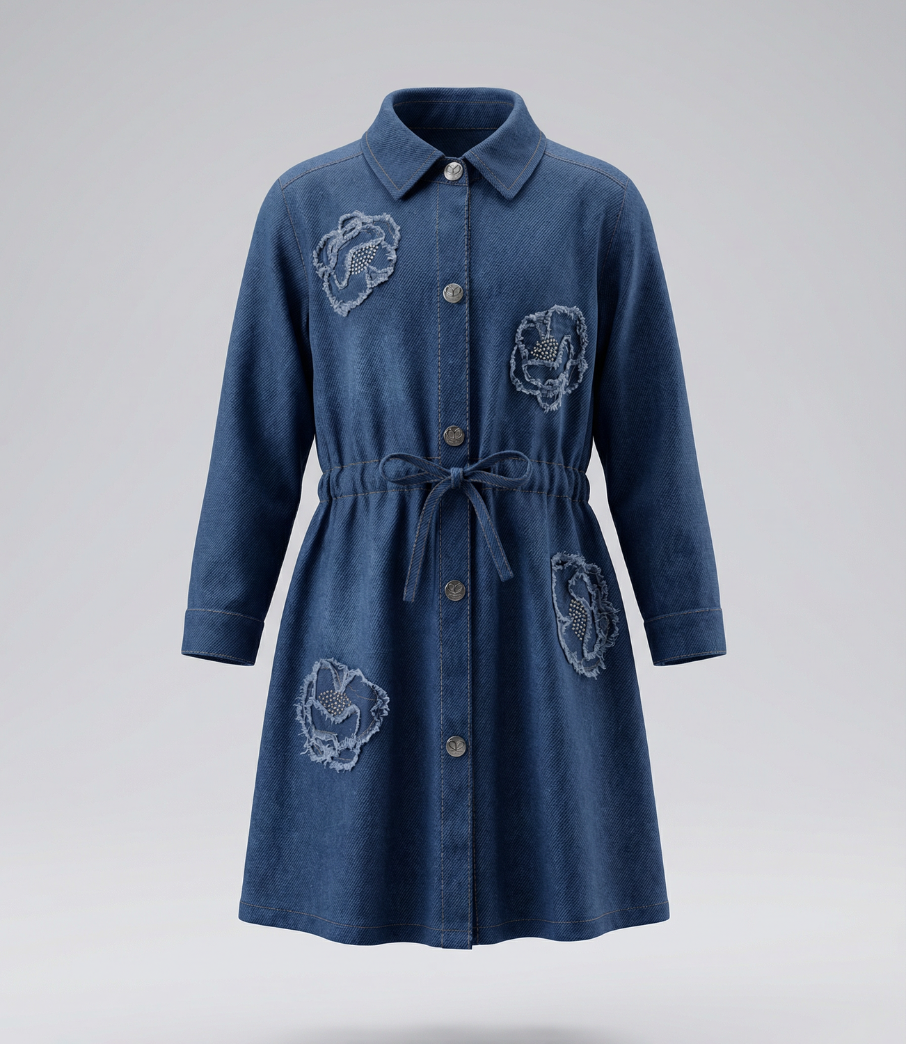 Vestido niña  L11131270309 denim azul Limonada-1