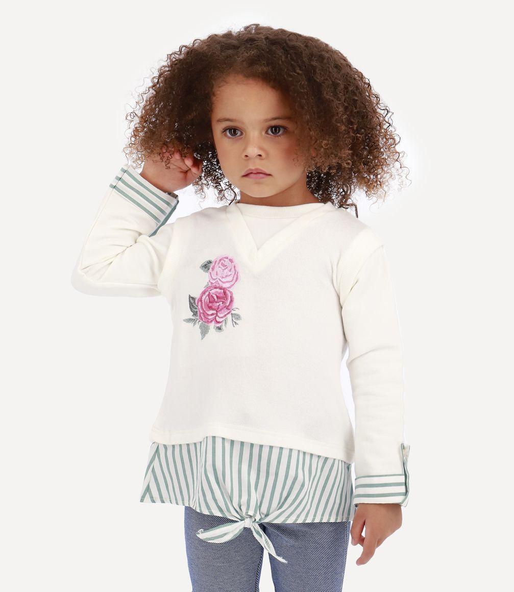 Conjunto Sleeveless Sweater Niña Crudo Limonada-1