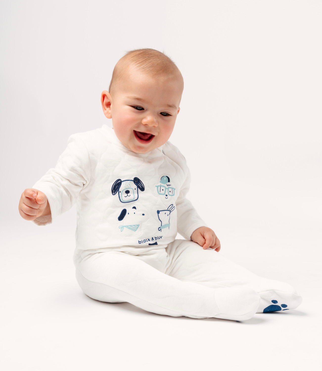 Enterito recién nacido con perritos crudo Black and Blue-0