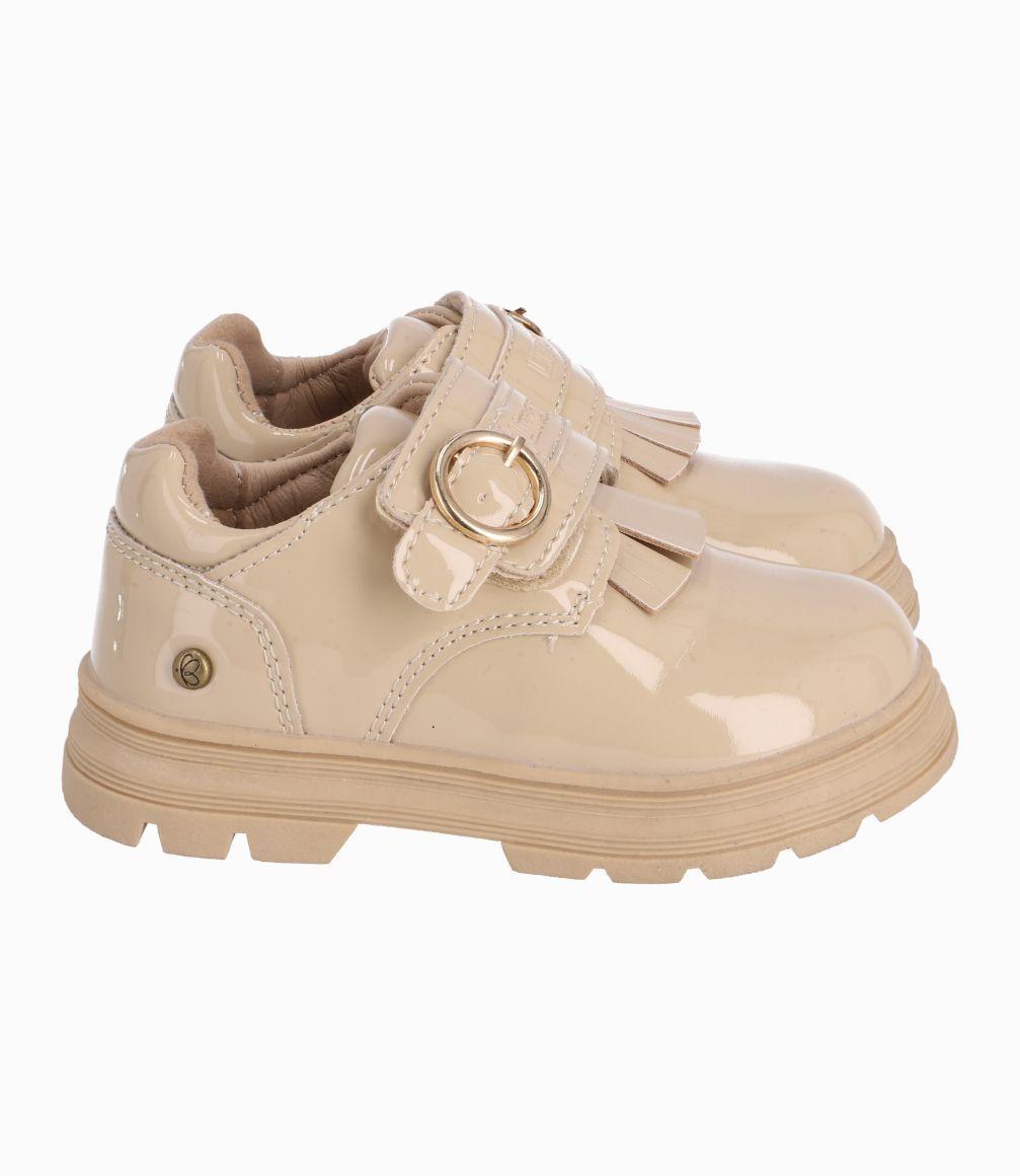 Bailarina Niña Con Flecos Limonada Beige-1