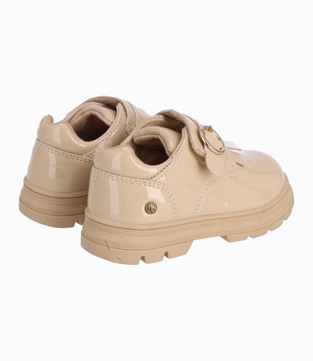 Bailarina Niña Con Flecos Limonada Beige-2