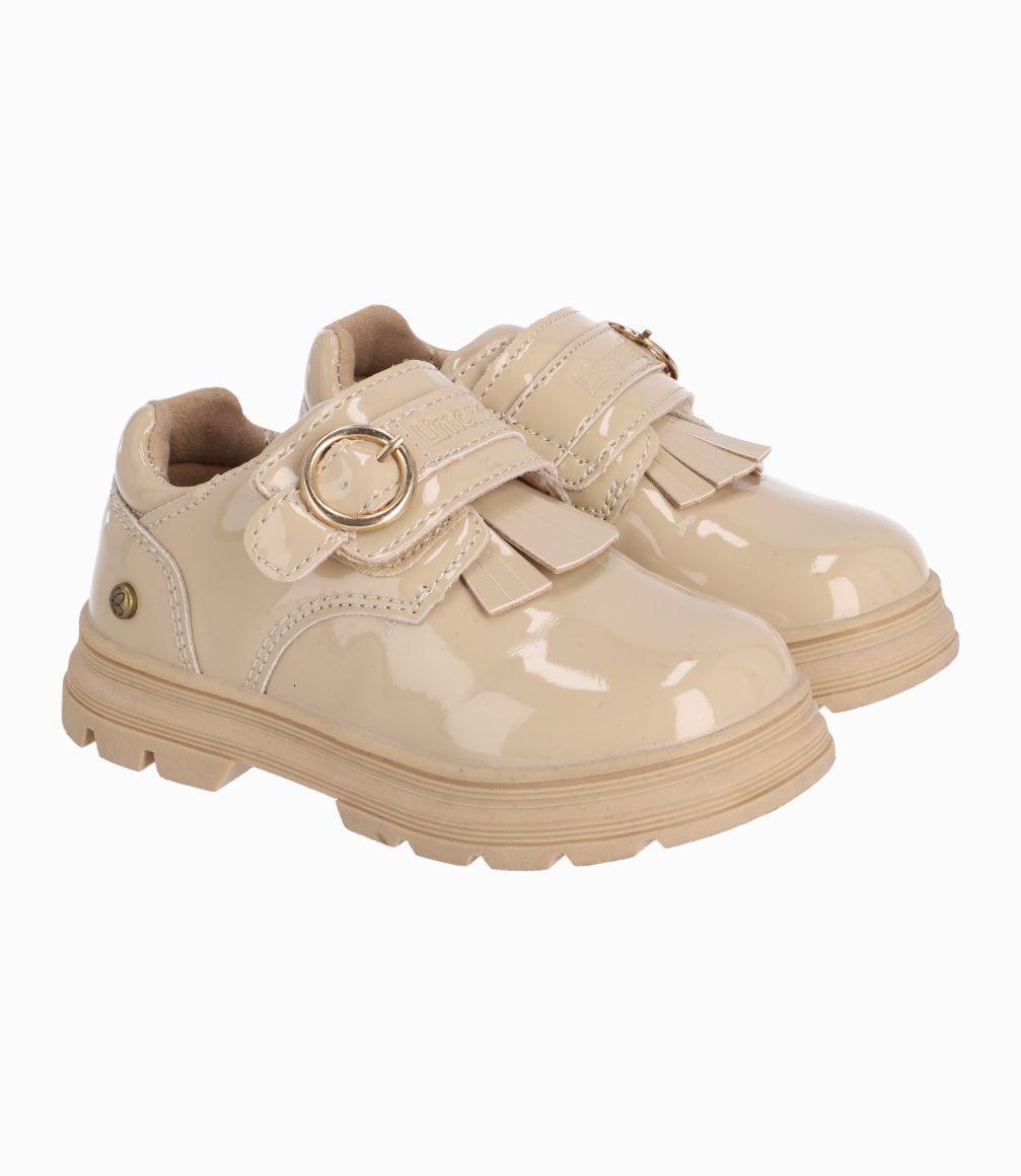 Bailarina Niña Con Flecos Limonada Beige-0