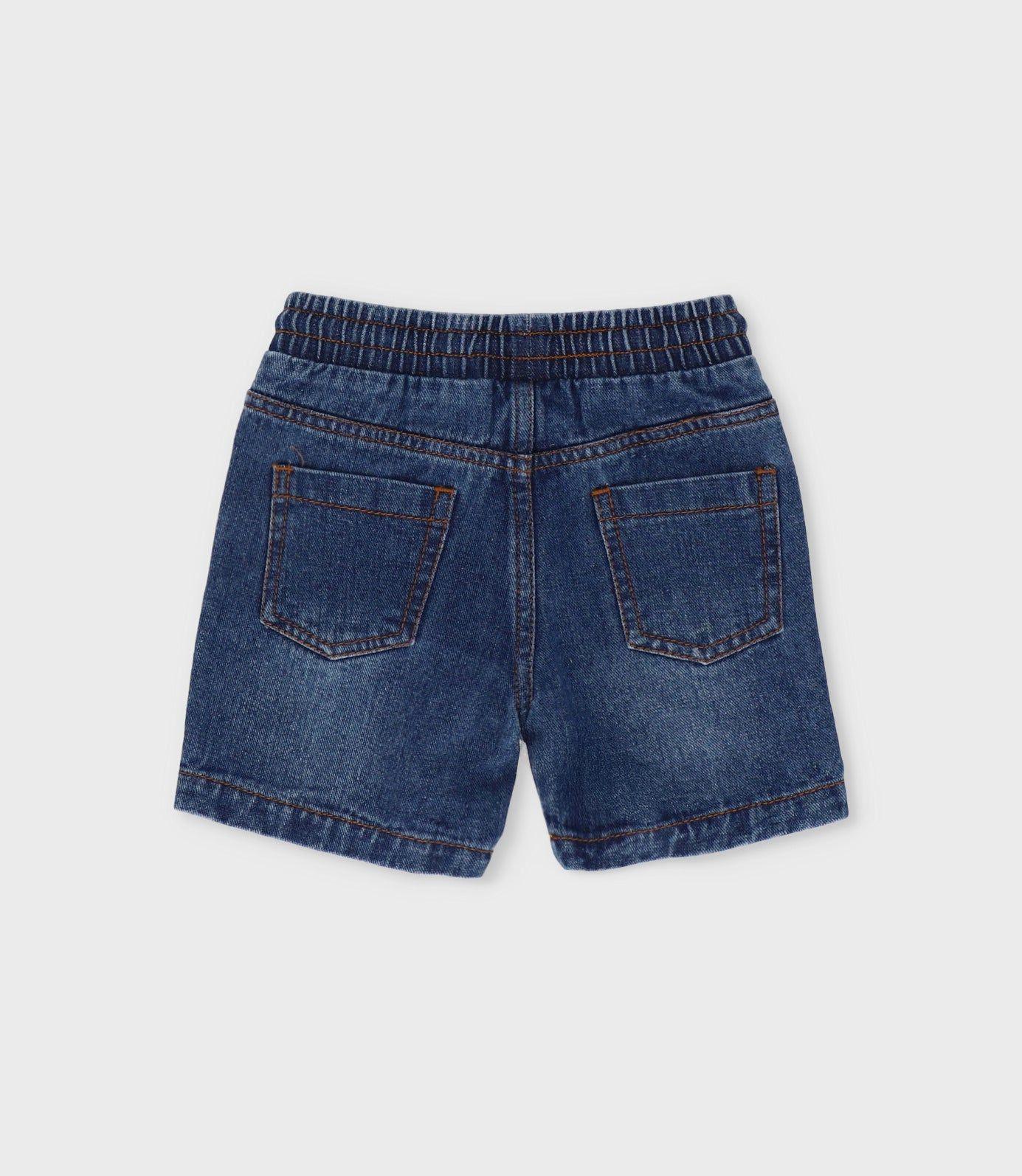 Bermuda bebé denim azul Black and Blue-1