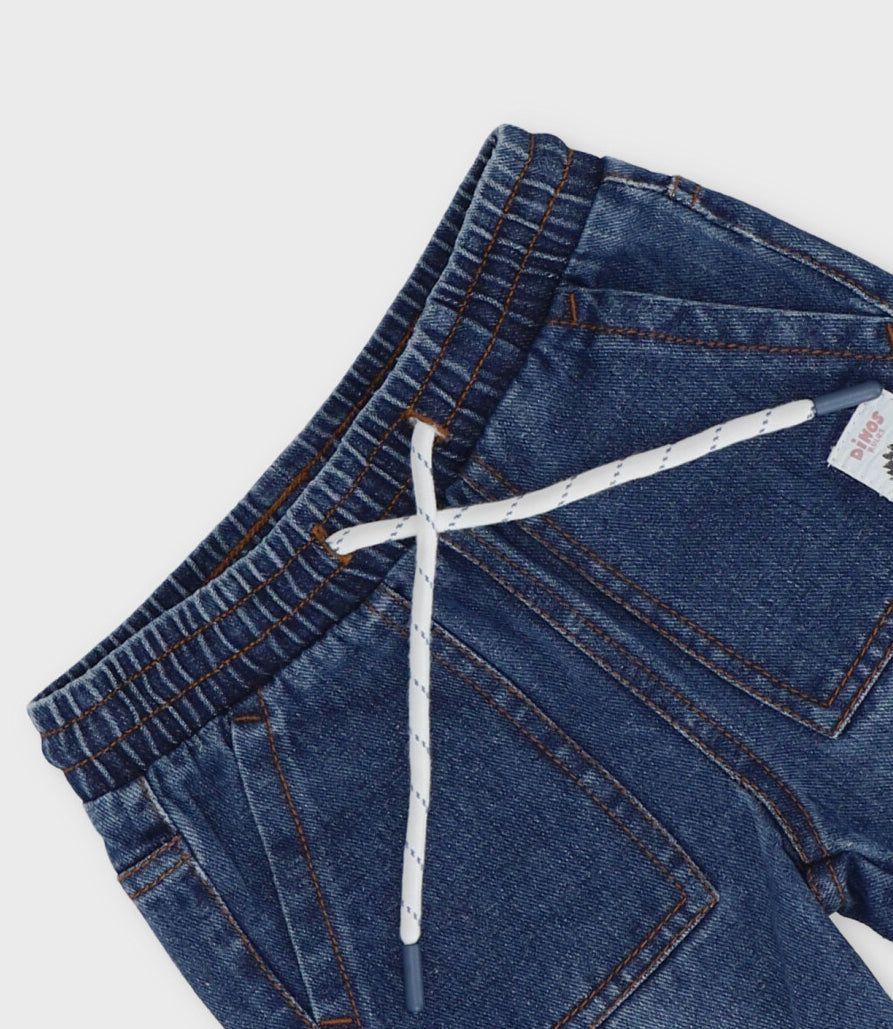 Bermuda bebé denim azul Black and Blue-2