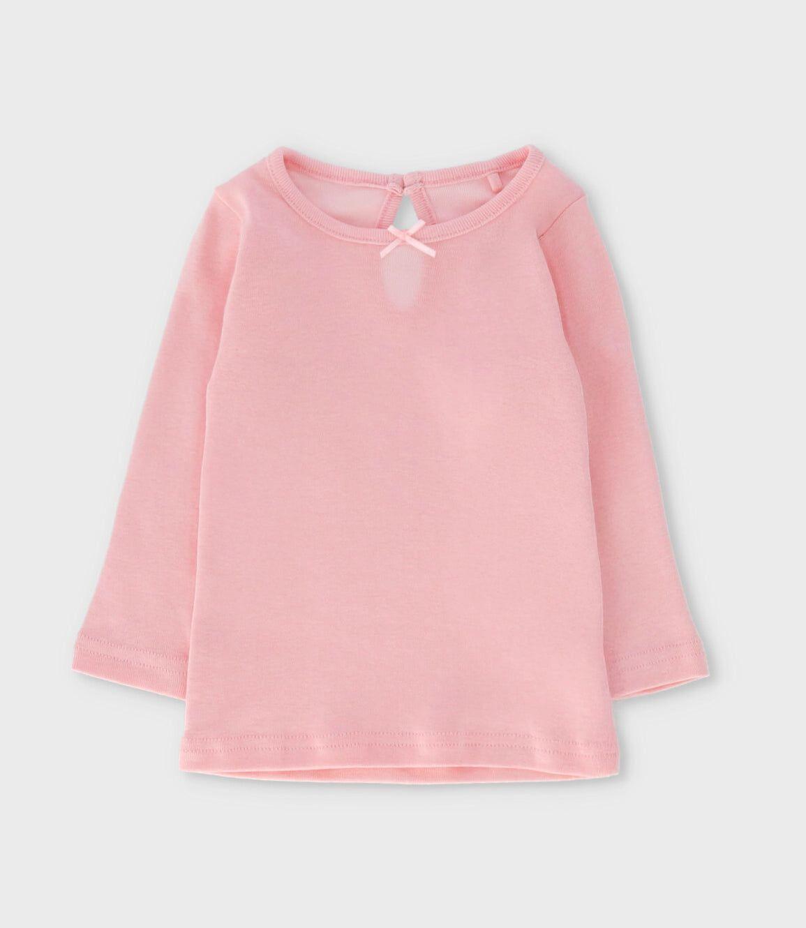 Polera manga larga niña básica 2 unidades rosa Limonada-1