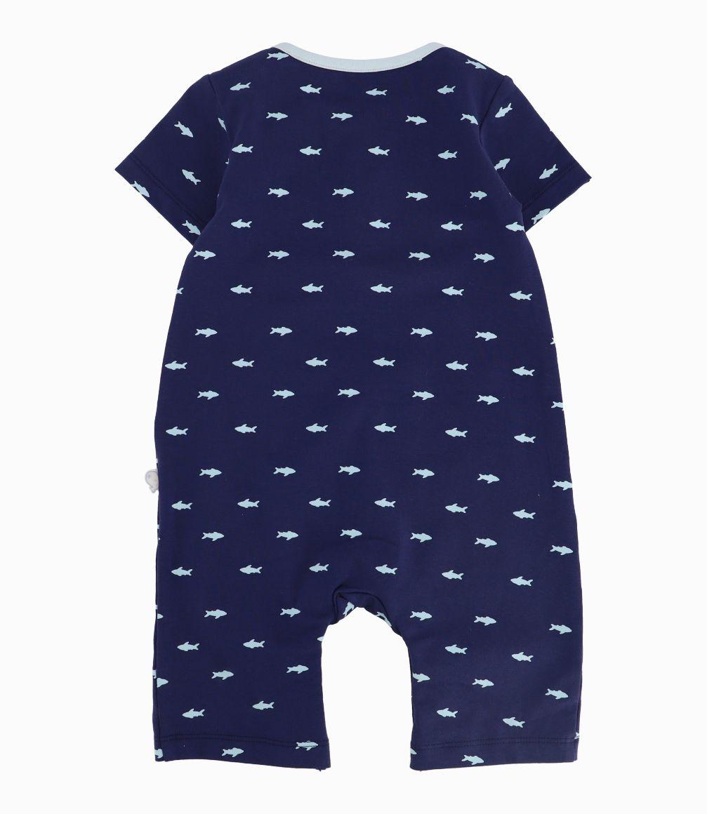 Enterito Con Tiburones Recién Nacido Azul Marino 4 Kids-1