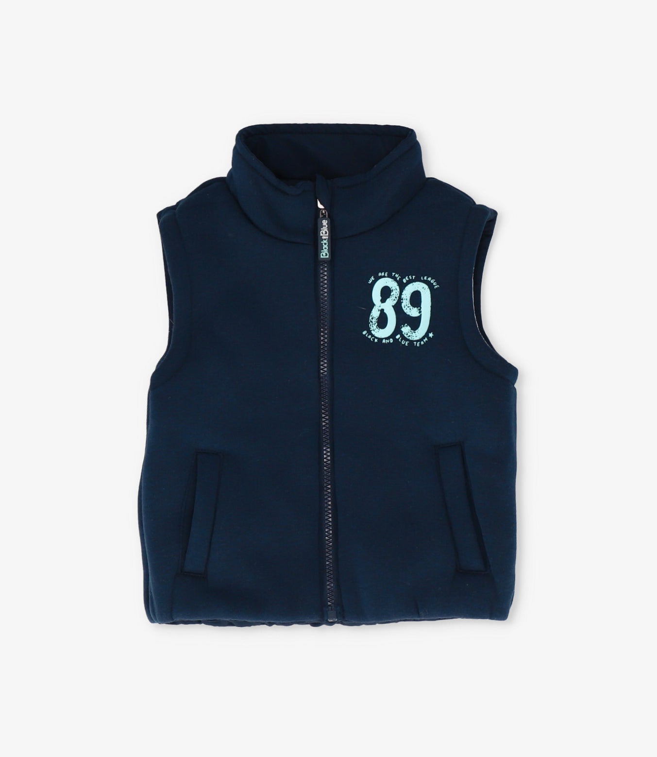 Parka bebé reversible azul marino Black and Blue-1