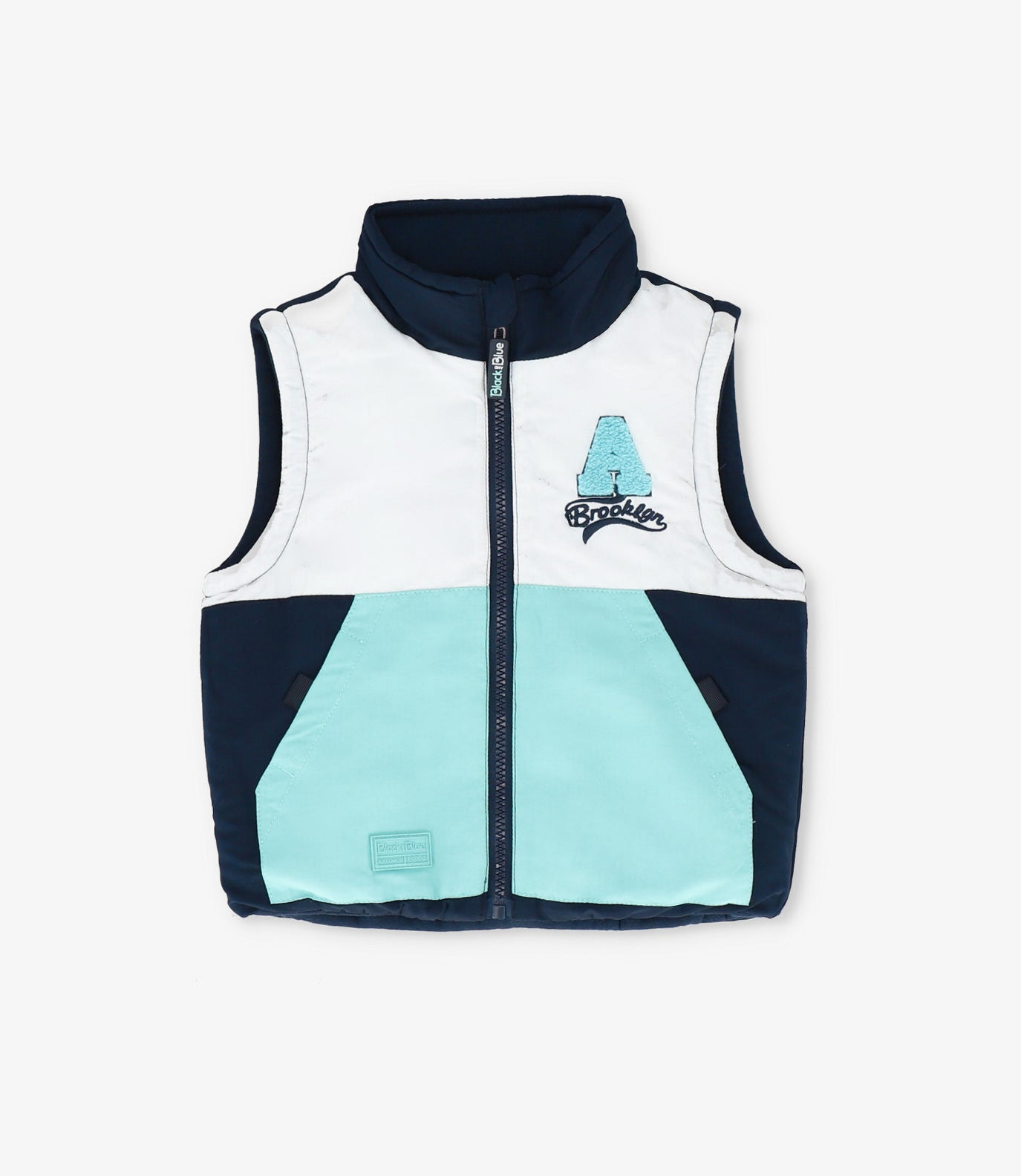 Parka bebé reversible azul marino Black and Blue-2