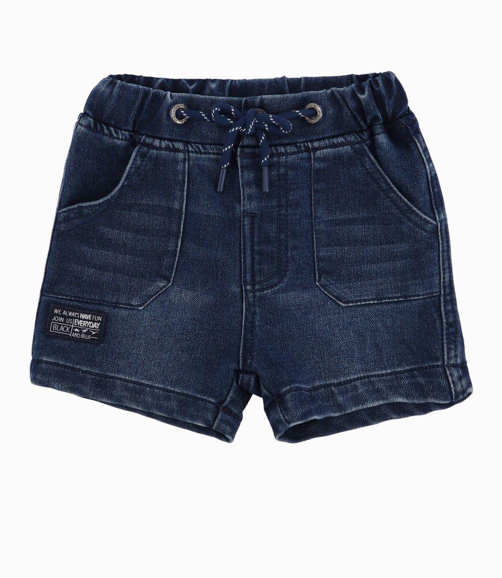 Bermuda Bebé De Denim Azul Marino-2