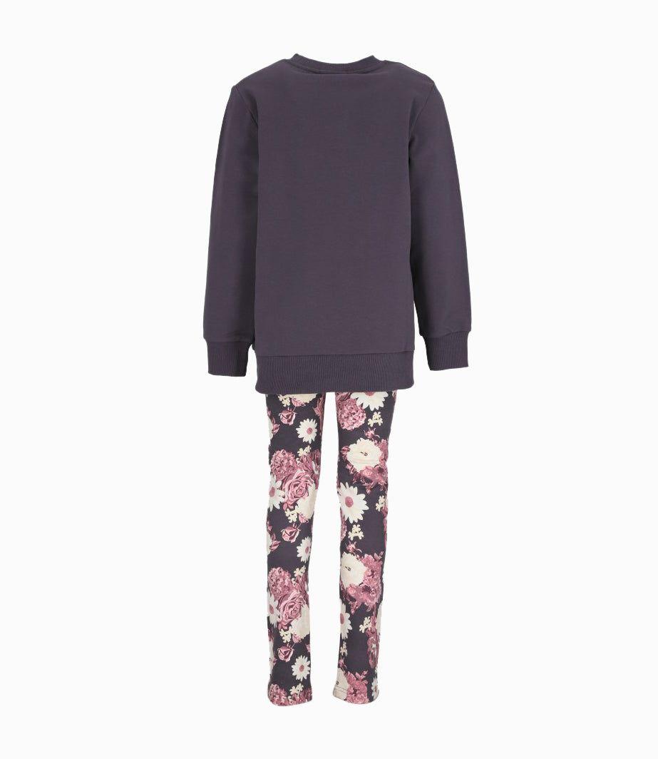 Conjunto niña con conejos gris Limonada-1