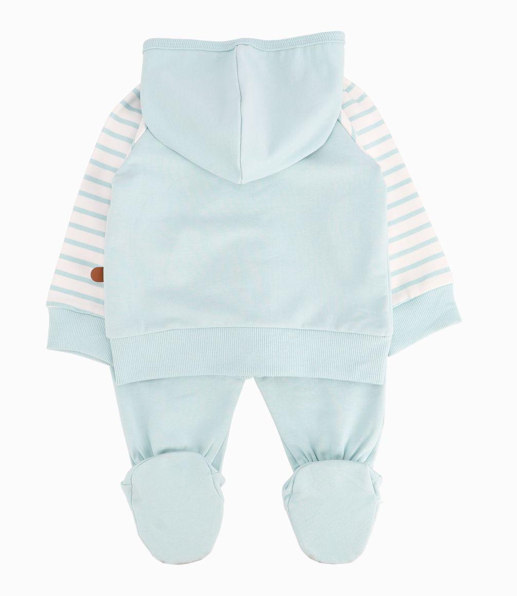 Conjunto Buzo Recién Nacido Con Zorrito Black And Blue Menta-1