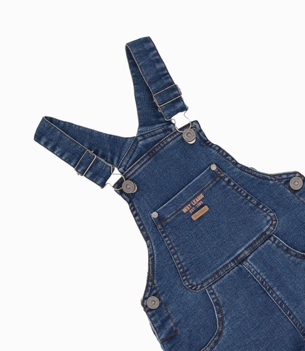 Jardinera bebés básica denim azul Black and Blue-2