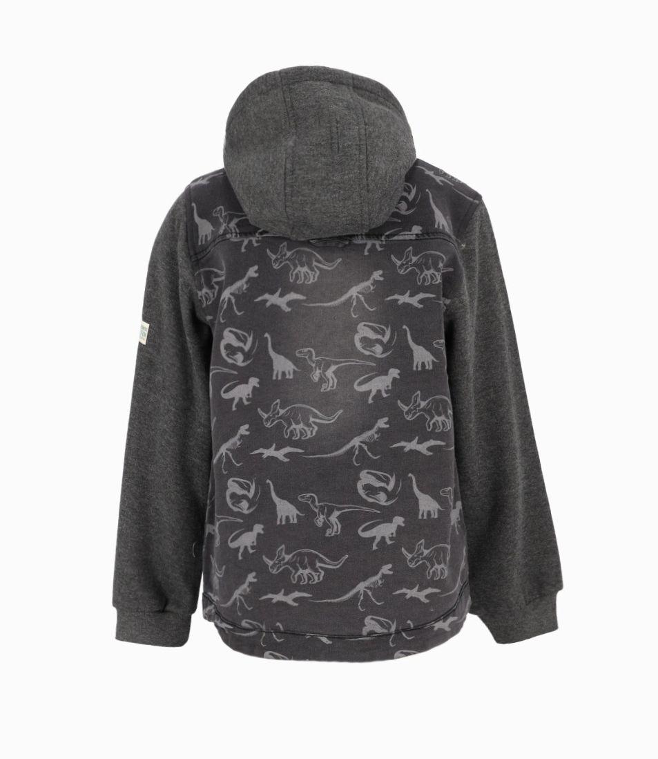 Camisa niño con dinosaurios denim gris Black and Blue-1