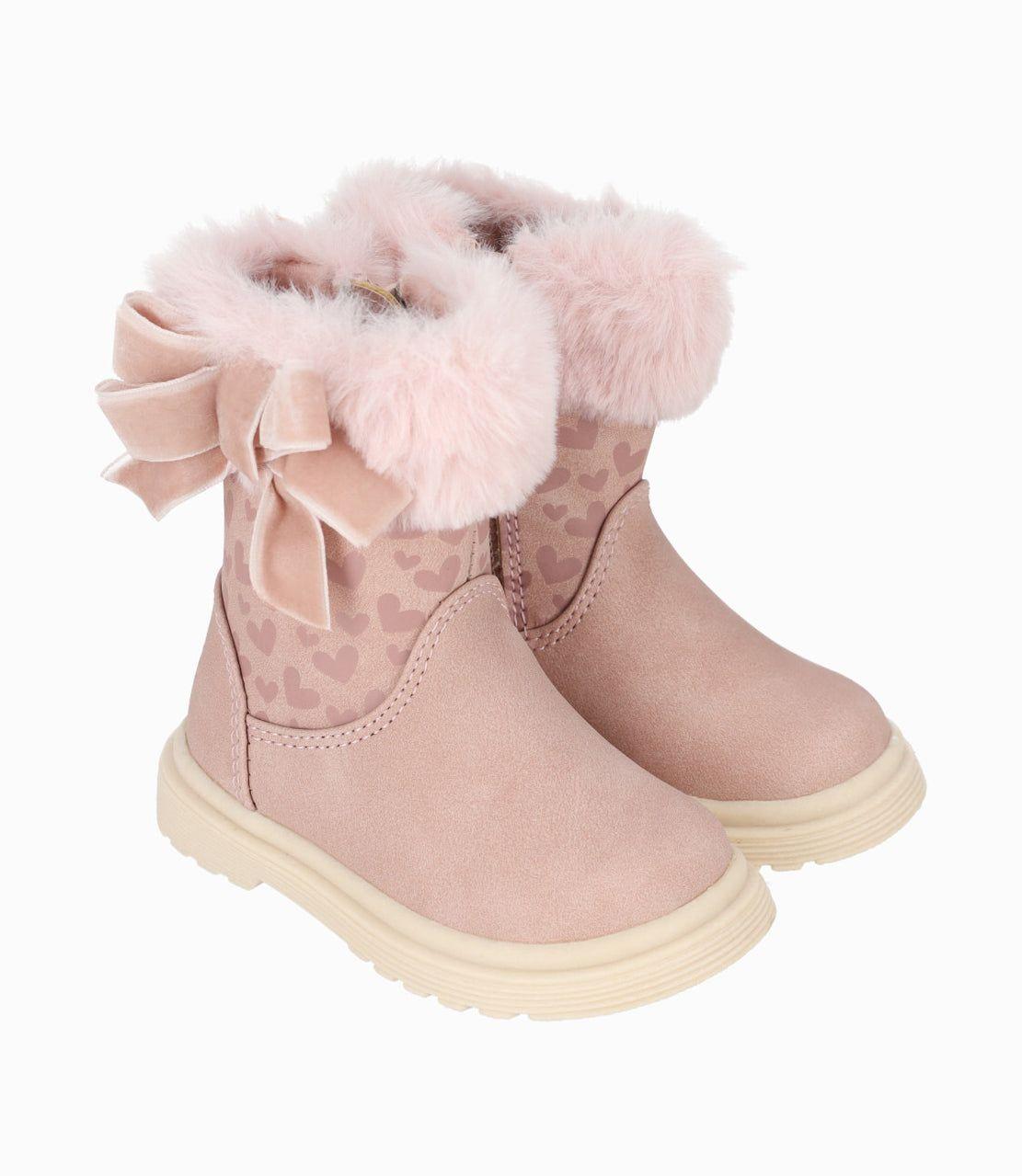 Bota bebés con corazones rosado Limonada-0