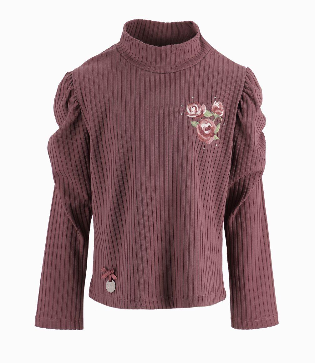 Polera Niña Acanalada Limonada Uva-2