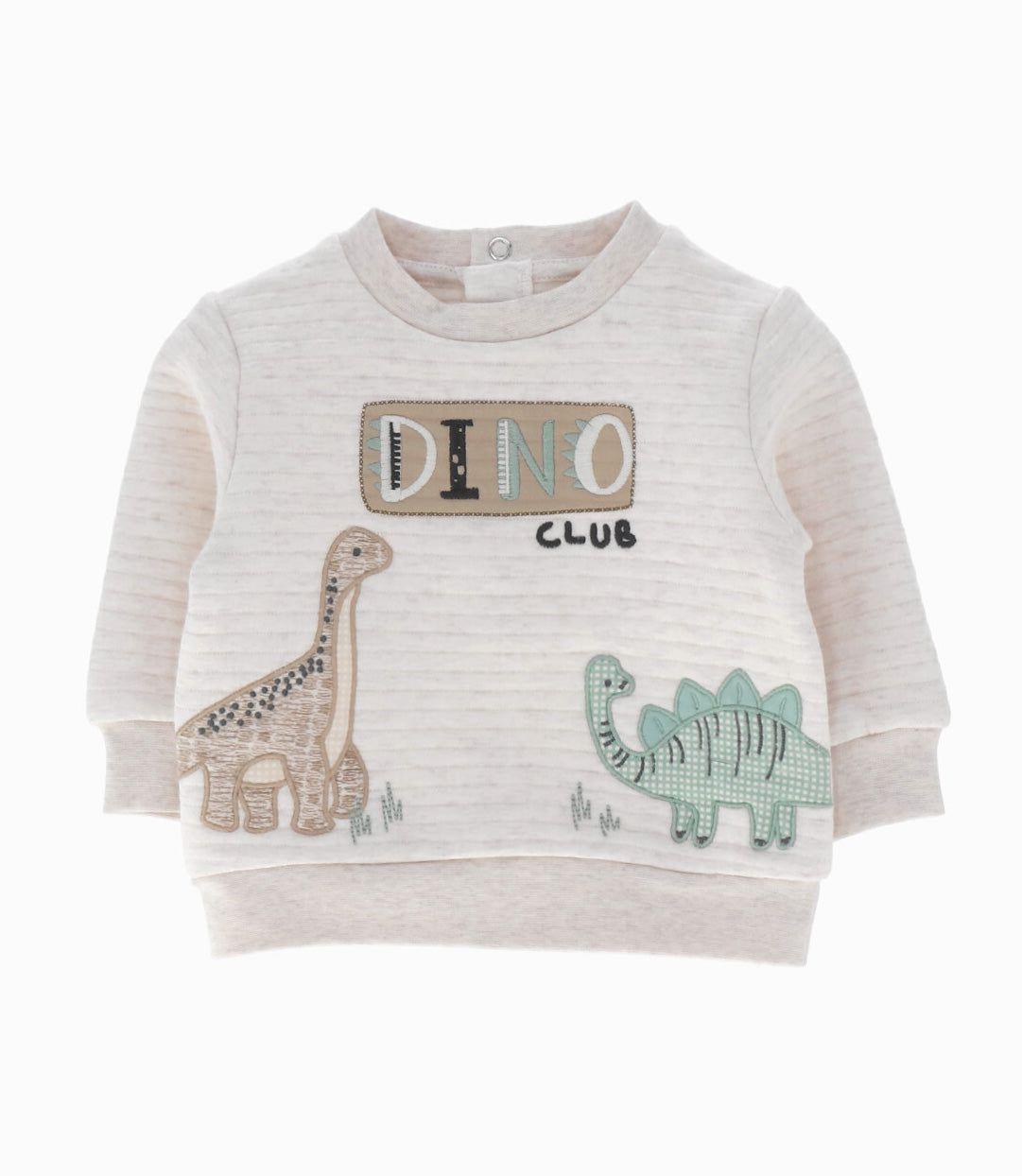 Conjunto recién nacido dino club beige 4 Kids-1
