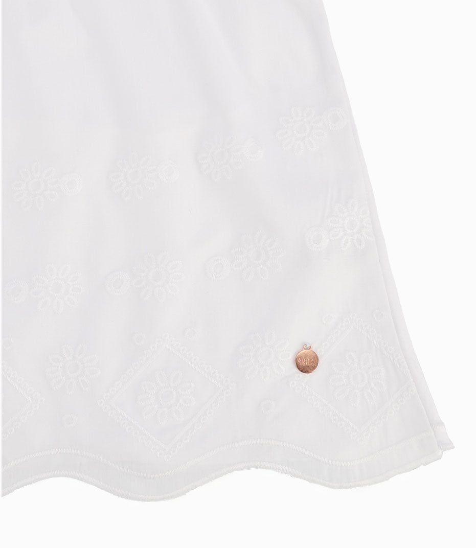 Polera Niña Sin Mangas Blanco-1