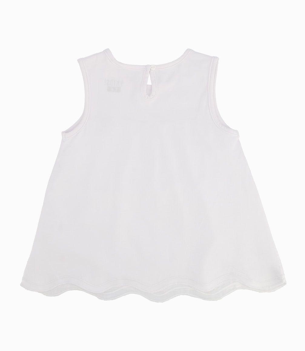 Polera Niña Sin Mangas Blanco-2