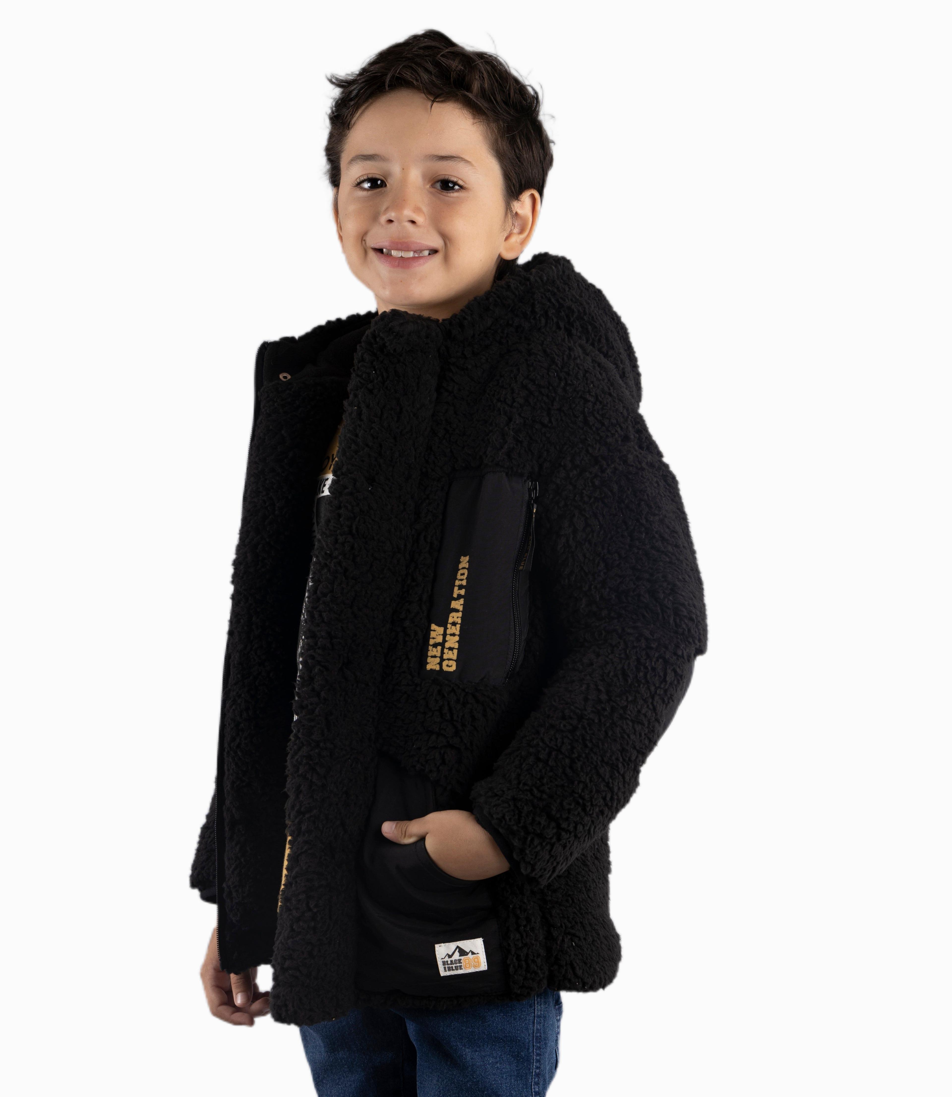 Polerón niño de polar negro Black and Blue-0