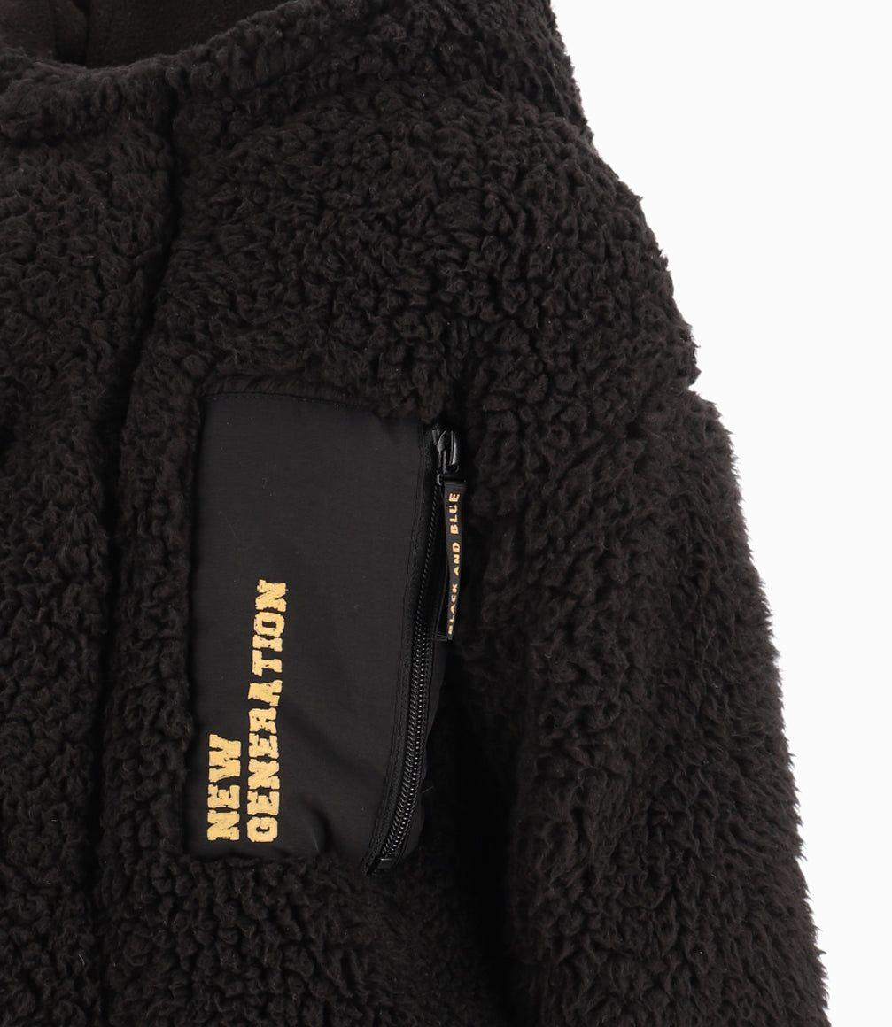 Polerón niño de polar negro Black and Blue-2