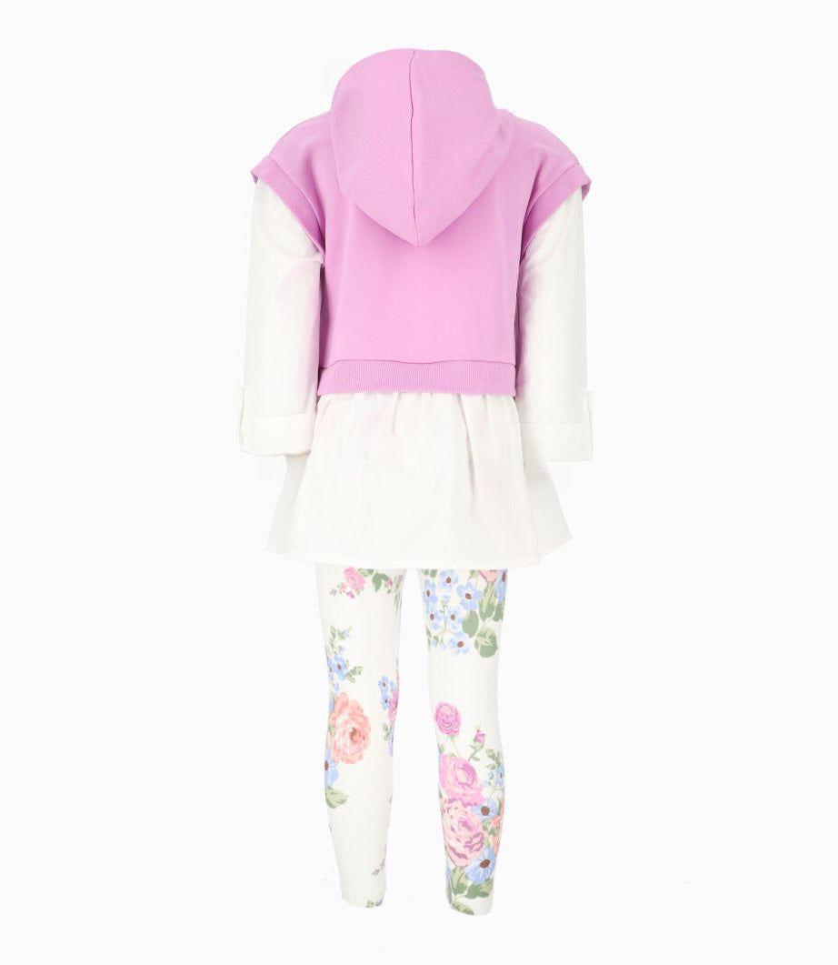 Conjunto niña de polerón y calzas Morado LIMONADA-1