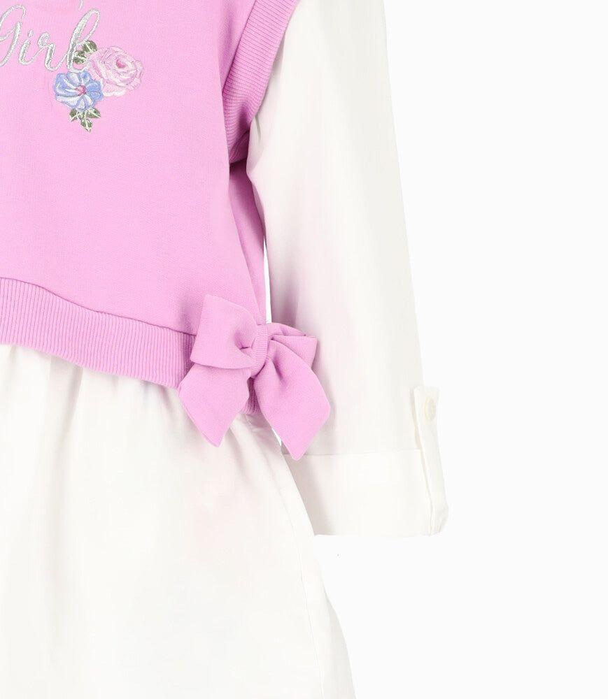 Conjunto niña de polerón y calzas Morado LIMONADA-2