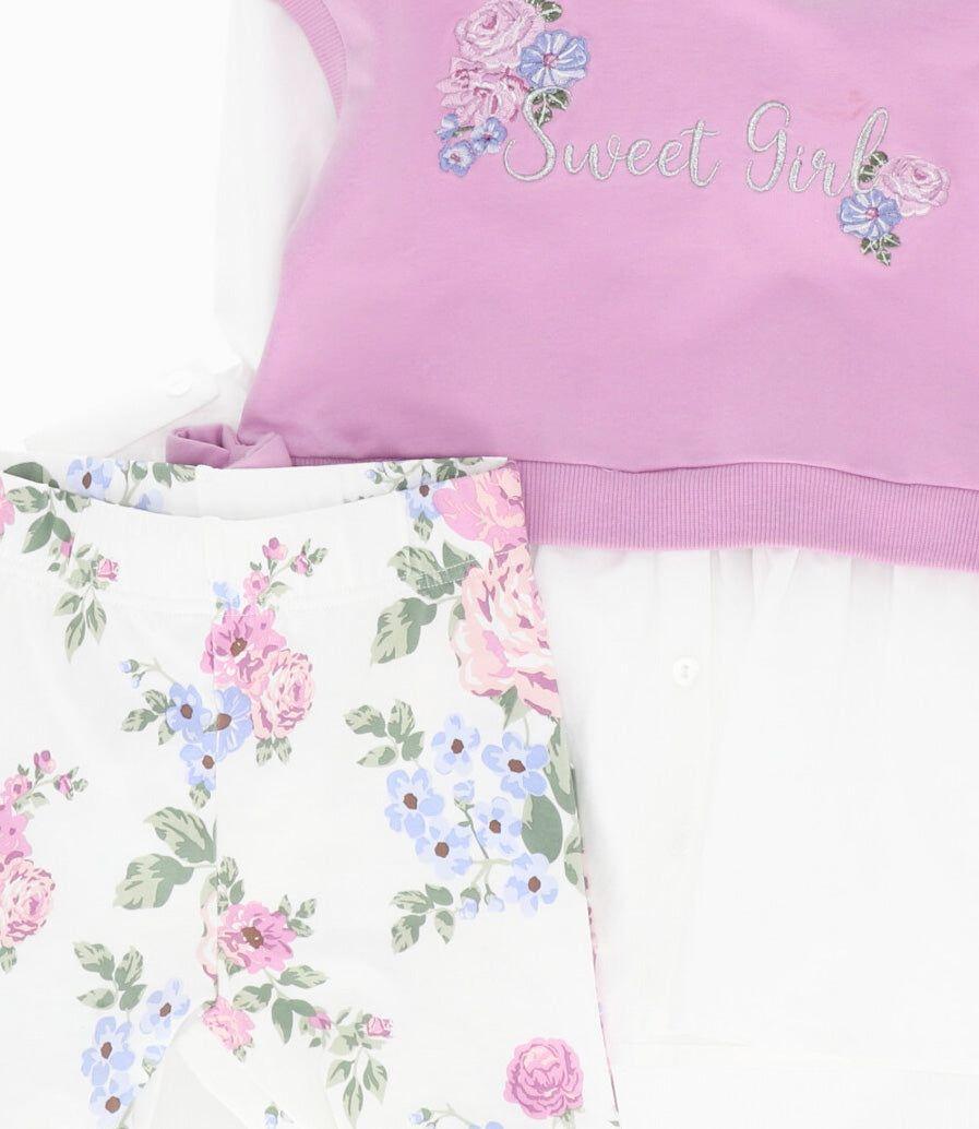 Conjunto niña de polerón y calzas Morado LIMONADA-3
