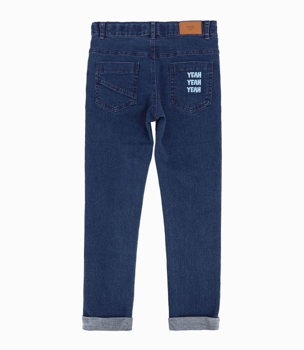 Jeans Niño Básico Denim Azul-1