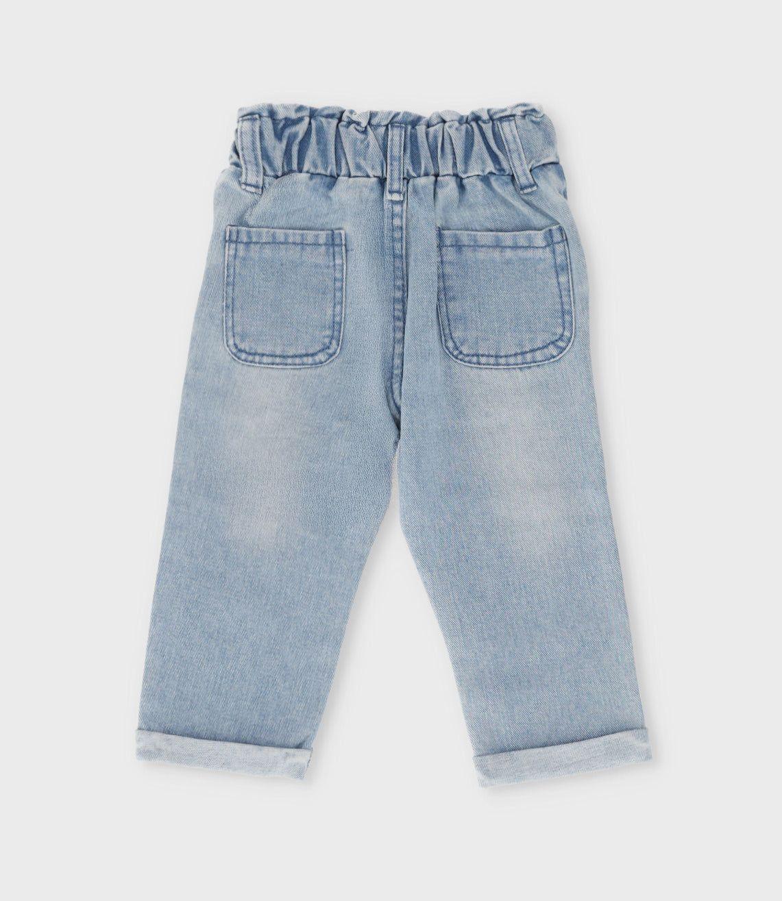 Jeans bebé con corazones celeste Limonada-1