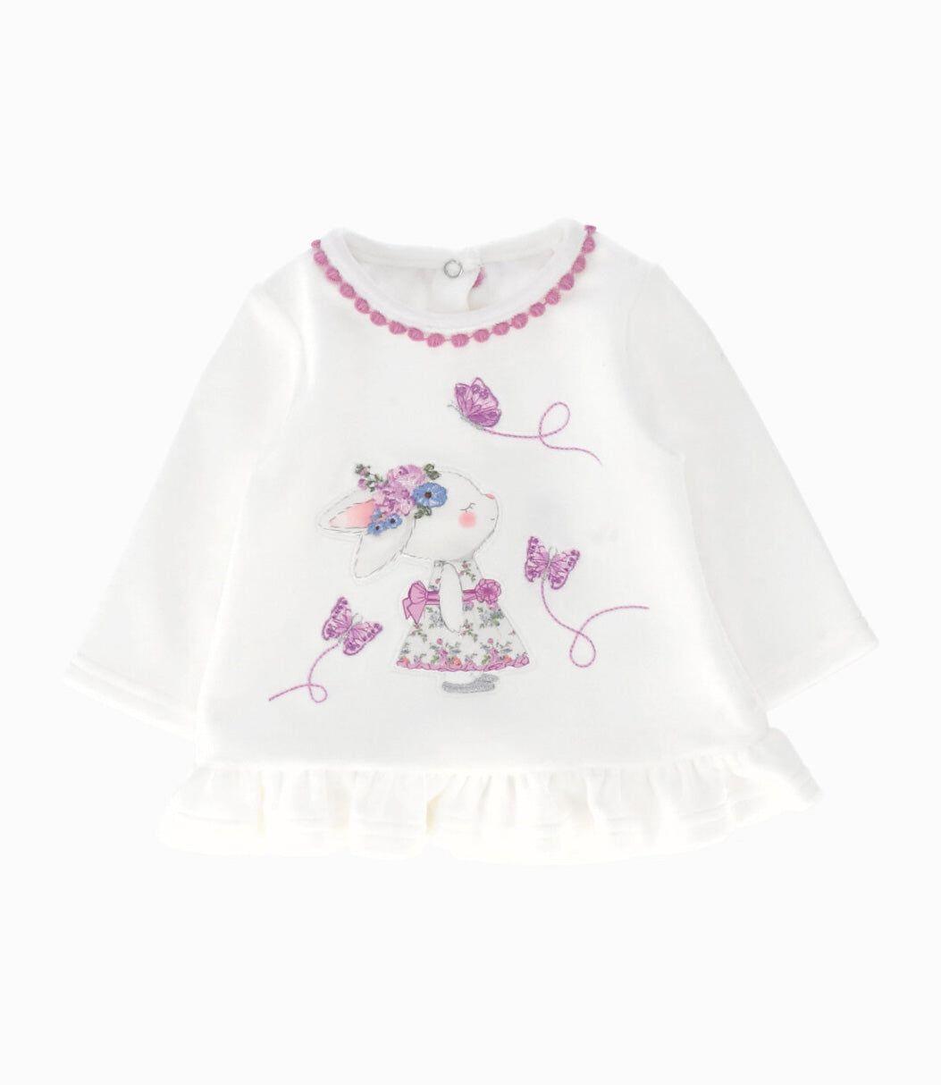 Conjunto recién nacida de polera y calzas Morado LIMONADA-1