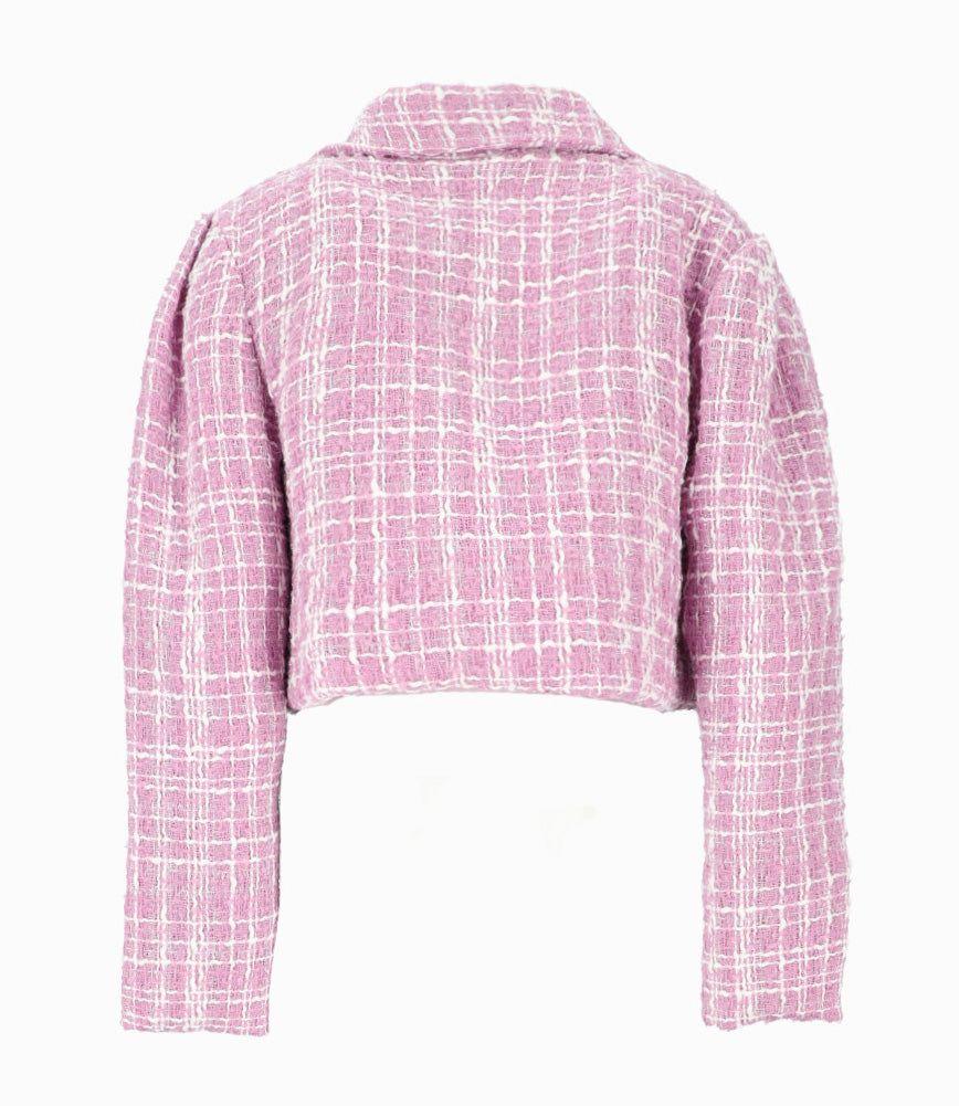 Chaqueta niña blazer crop Morado LIMONADA-1