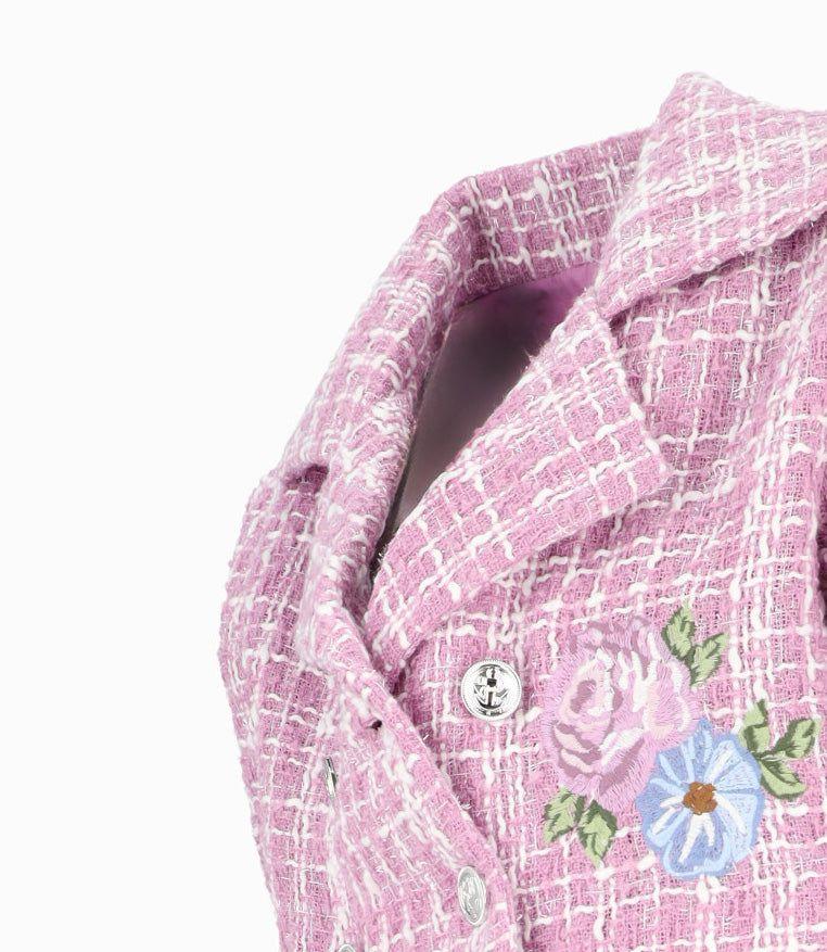 Chaqueta niña blazer crop Morado LIMONADA-2