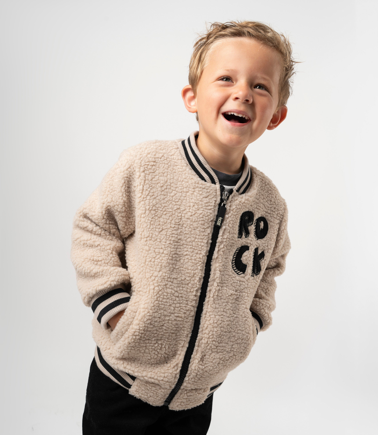 Chaqueta bebé bomber beige 4 Kids-0