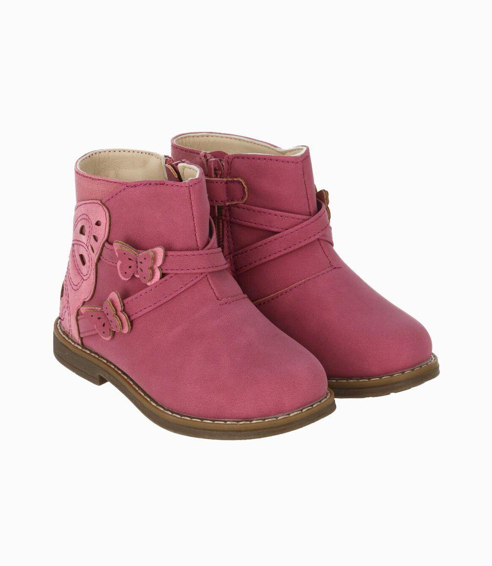 Botín bebé niña con mariposa rojo Limonada-0