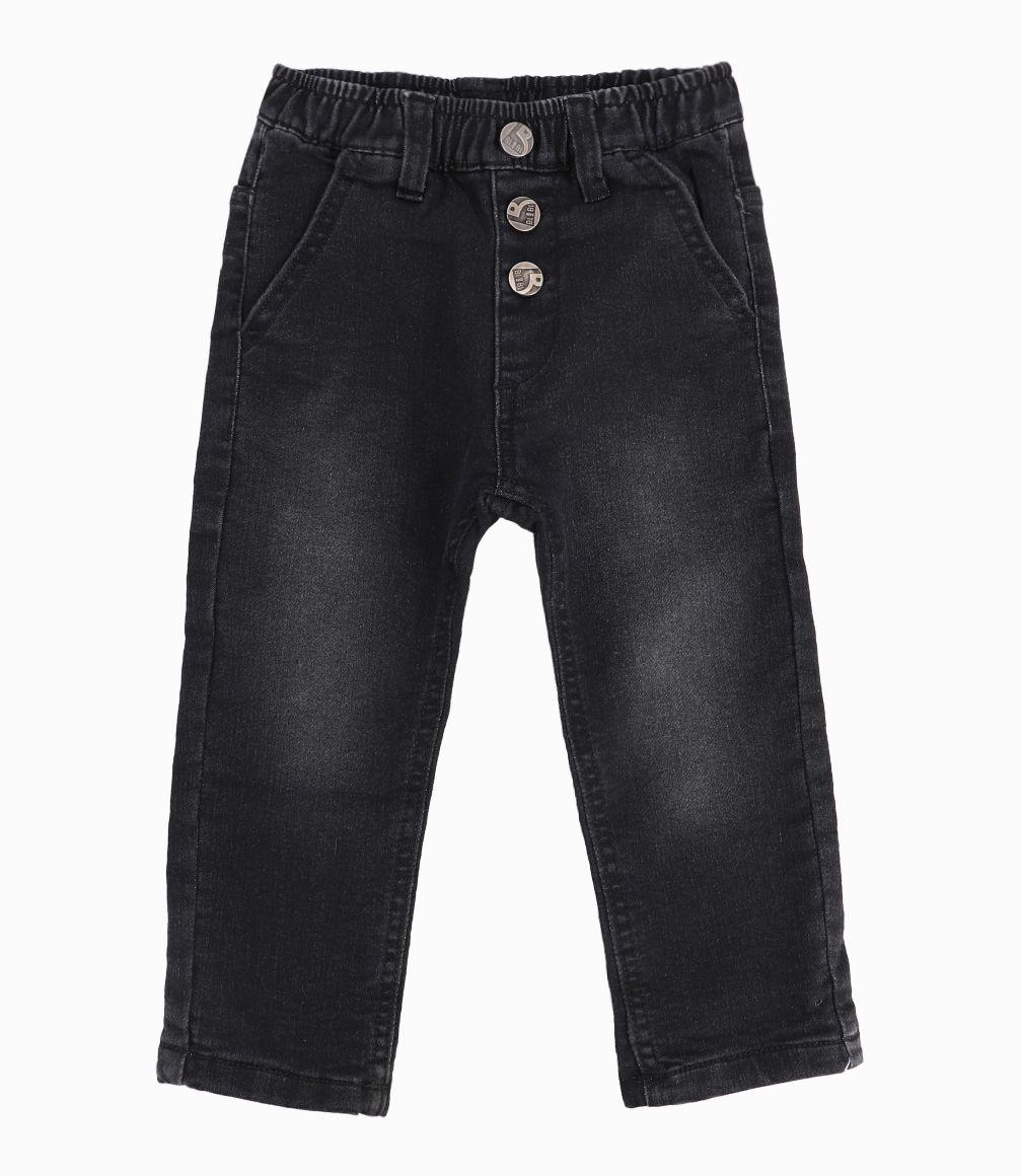 Jeans Bebé Niño Básicos Denim Negro-0
